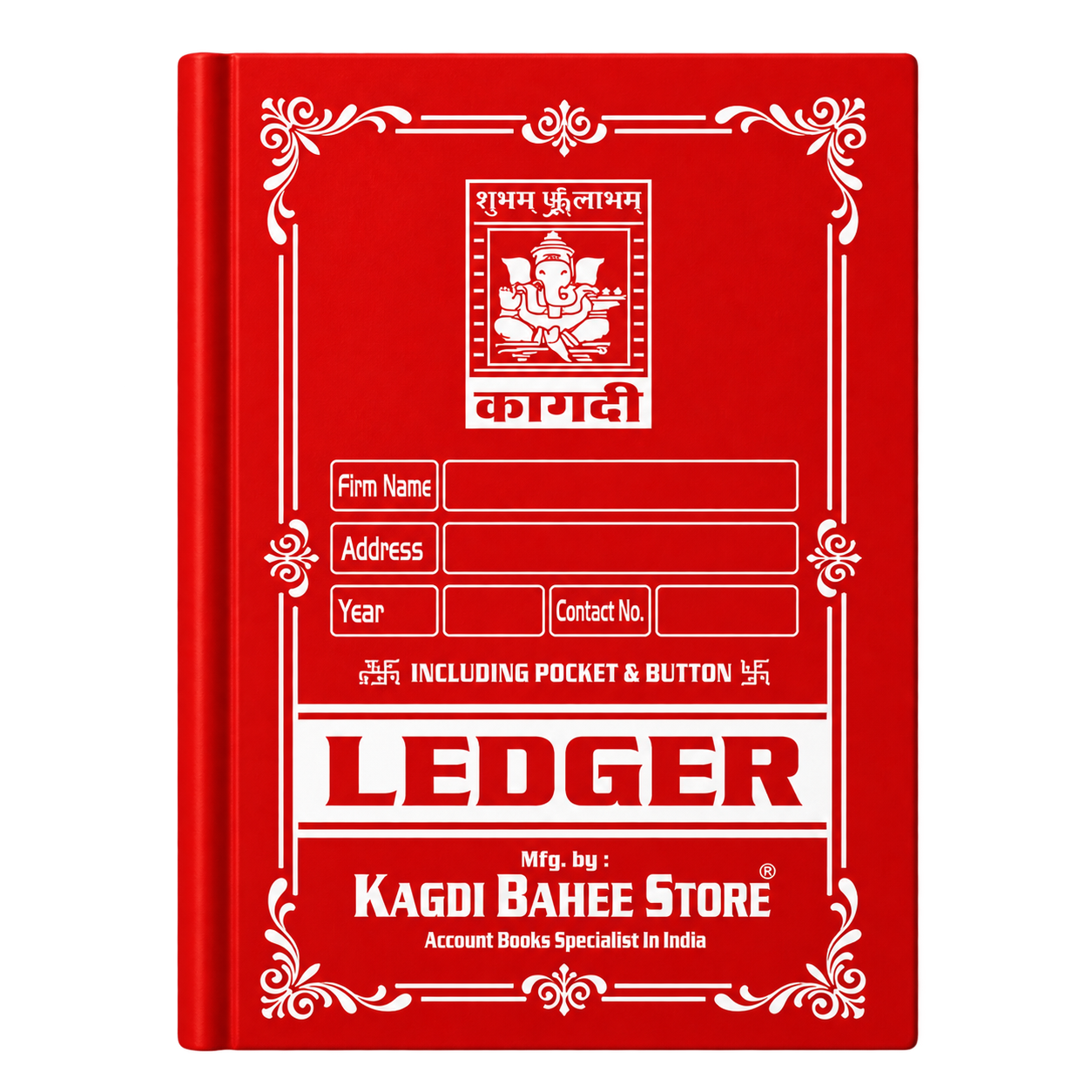 Canvas Ledger Register, Ledger Canvas Full Size 17 x 28 Inch, Kagdi
