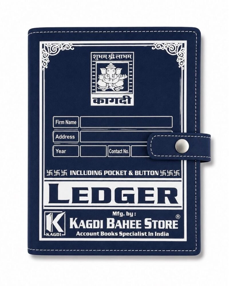 Copy ledger tich button register, 8-1/2 x 7 inch, Kagdi