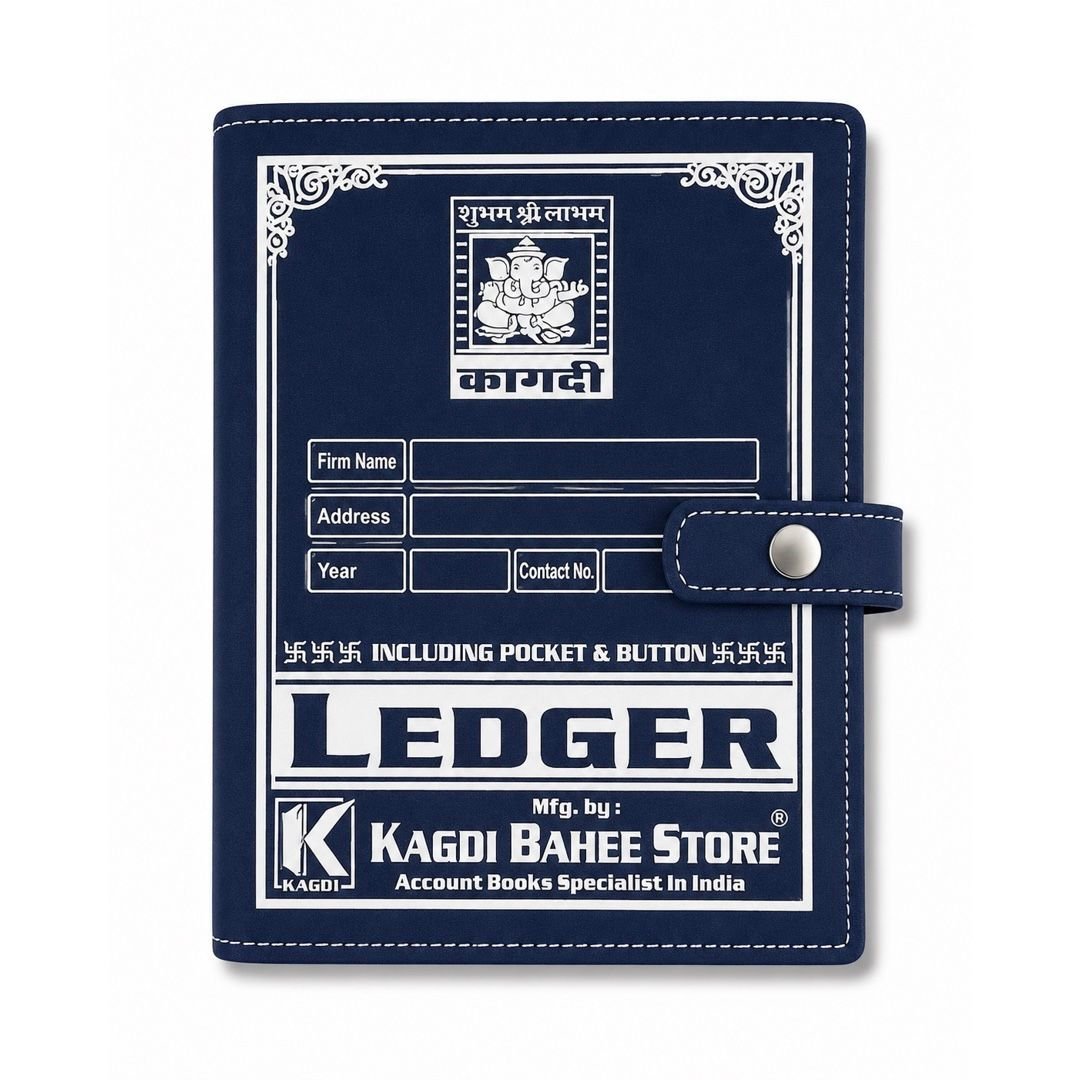 Copy ledger tich button register, 8-1/2 x 7 inch, Kagdi
